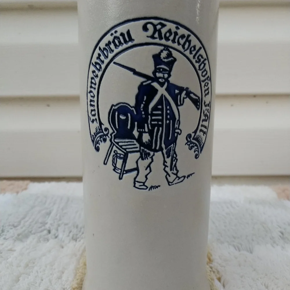 Vintage Large German Stein 0.5 L SOHM Sandstone Salt 7 1/2